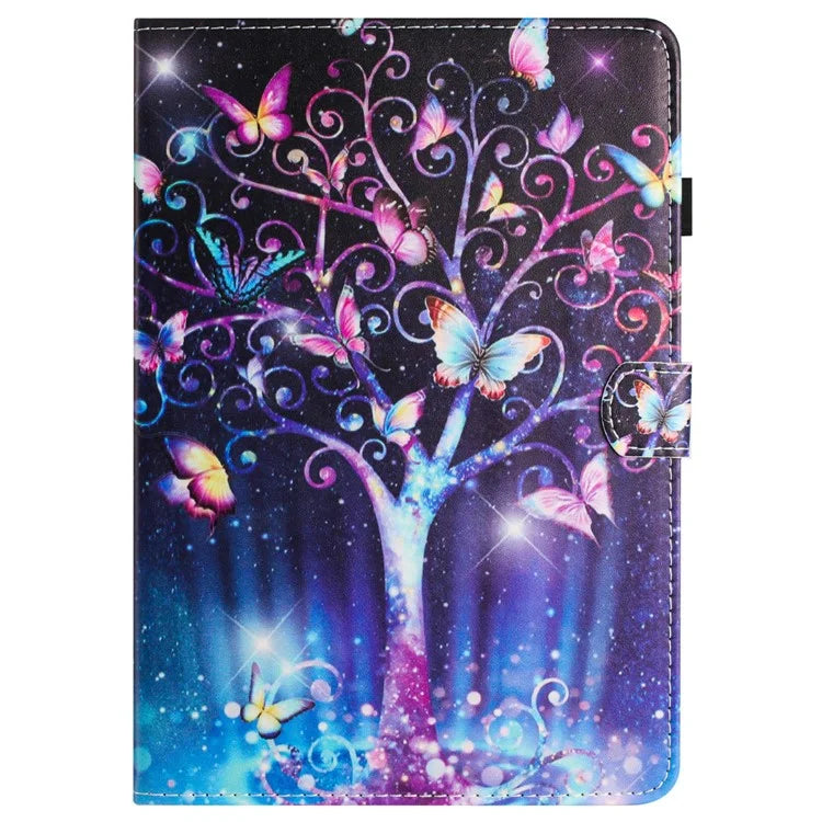 For iPad Pro 11 (2024) Case Pattern Printing Support Stand Card Holder Leather Tablet Cover