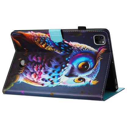 For iPad Pro 11 (2024) Case Pattern Printing Support Stand Card Holder Leather Tablet Cover