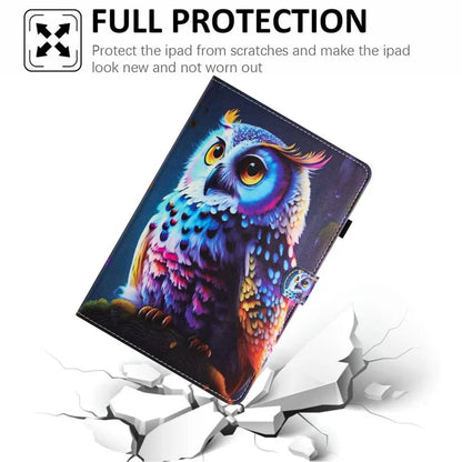 For iPad Pro 11 (2024) Case Pattern Printing Support Stand Card Holder Leather Tablet Cover