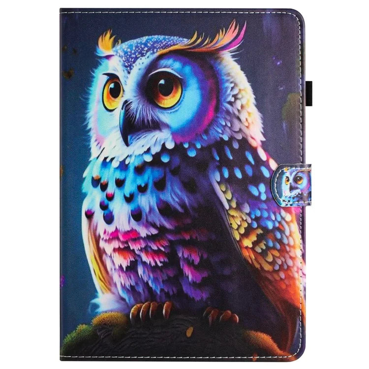 For iPad Pro 11 (2024) Case Pattern Printing Support Stand Card Holder Leather Tablet Cover