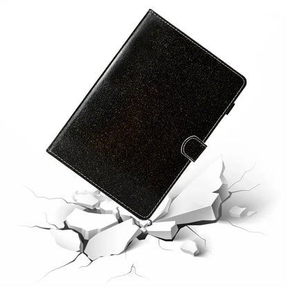 For iPad Pro 11 (2024) Case Card Slot Stand Glittery PU Leather Tablet Cover