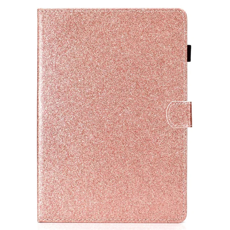 For iPad Pro 11 (2024) Case Card Slot Stand Glittery PU Leather Tablet Cover