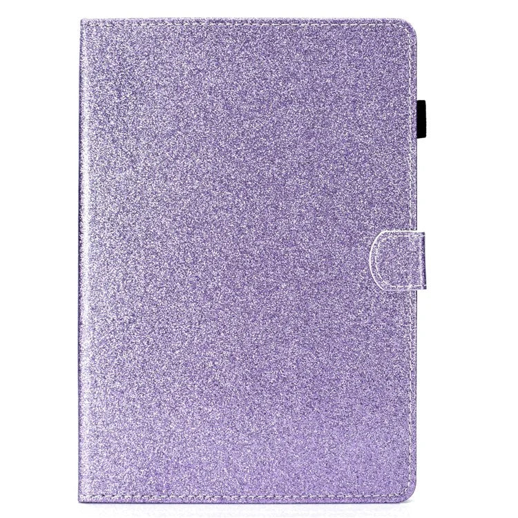 For iPad Pro 11 (2024) Case Card Slot Stand Glittery PU Leather Tablet Cover