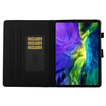 For iPad Pro 11 (2024) Case Card Slot Stand Glittery PU Leather Tablet Cover