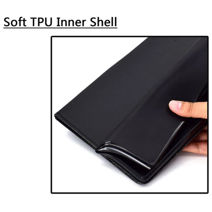 For iPad Pro 11 (2024) Case Card Slot Stand Glittery PU Leather Tablet Cover