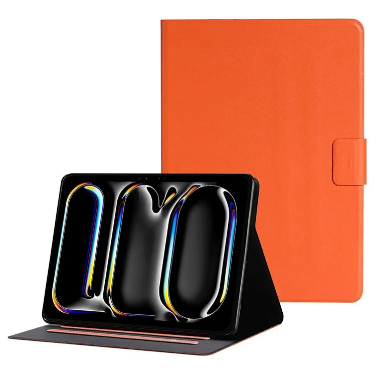 For iPad Pro 11 (2024) Case Shockproof Protective PU Leather Tablet Cover with Card Holder