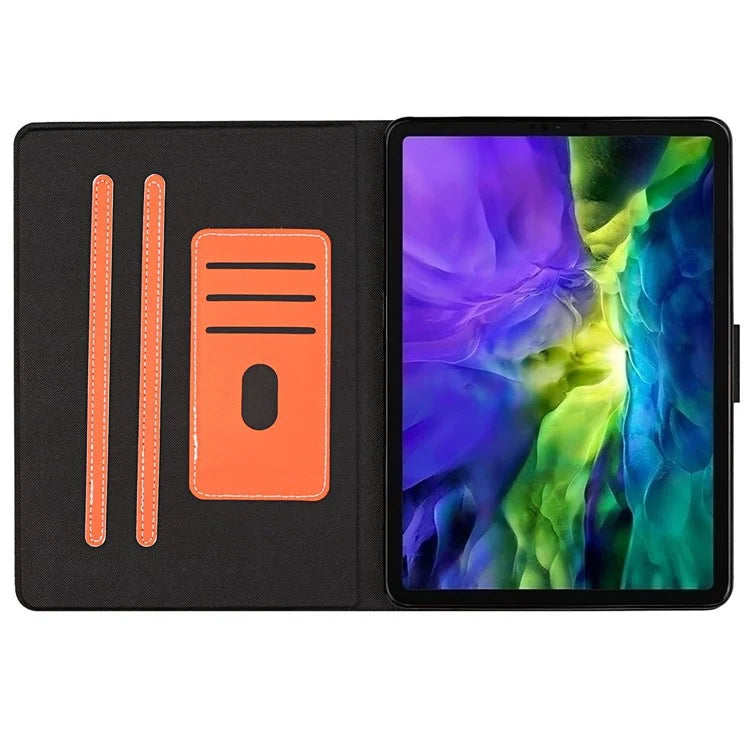 For iPad Pro 11 (2024) Case Shockproof Protective PU Leather Tablet Cover with Card Holder