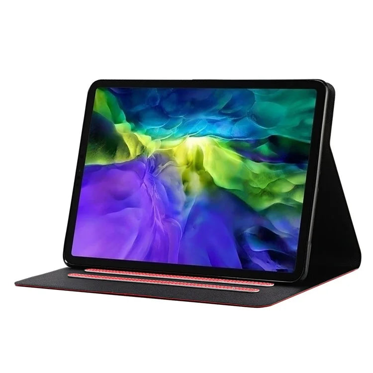 For iPad Pro 11 (2024) Case Shockproof Protective PU Leather Tablet Cover with Card Holder