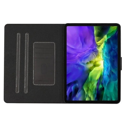 For iPad Pro 11 (2024) Case Shockproof Protective PU Leather Tablet Cover with Card Holder
