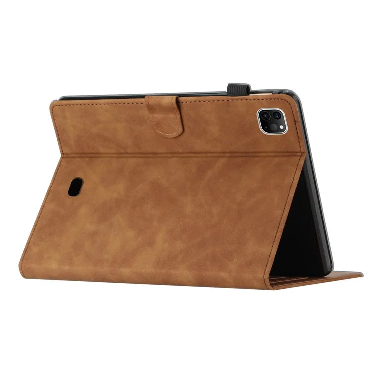 For iPad Pro 11 (2024) Case with Card Slots PU Leather Coconut Tree Smart Tablet Cover