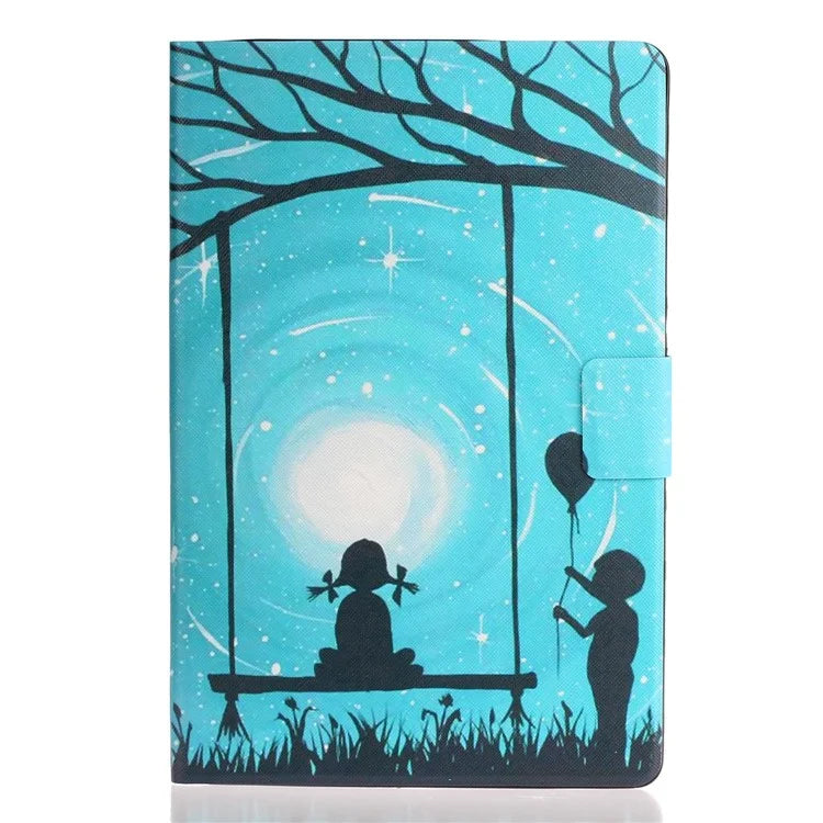 For iPad Pro 11 (2024) Case PU Leather Pattern Printed Card Holder Tablet Cover