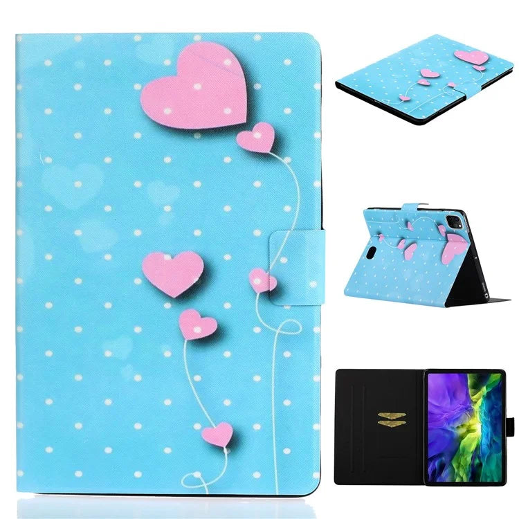 For iPad Pro 11 (2024) Case PU Leather Pattern Printed Card Holder Tablet Cover