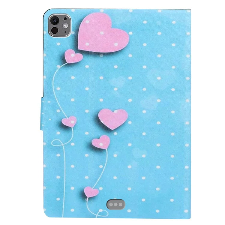 For iPad Pro 11 (2024) Case PU Leather Pattern Printed Card Holder Tablet Cover