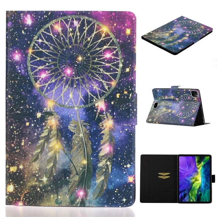 For iPad Pro 11 (2024) Case PU Leather Pattern Printed Card Holder Tablet Cover