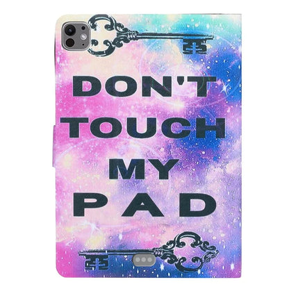 For iPad Pro 11 (2024) Case PU Leather Pattern Printed Card Holder Tablet Cover
