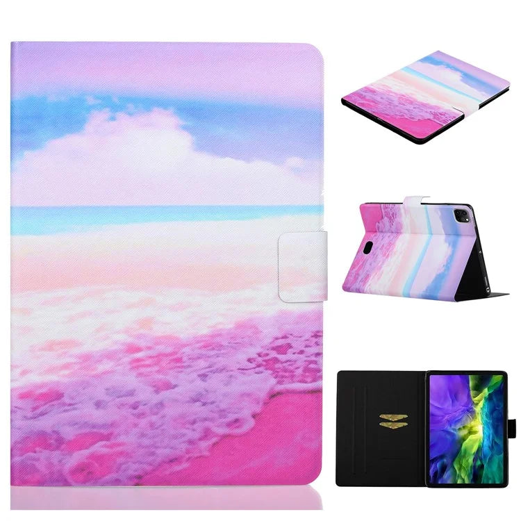 For iPad Pro 11 (2024) Case Pattern Leather Tablet Cover with Card Holder