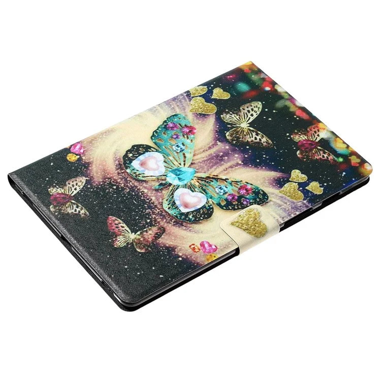 For iPad Pro 11 (2024) Case Pattern Leather Folio Stand Tablet Cover with Card Holder