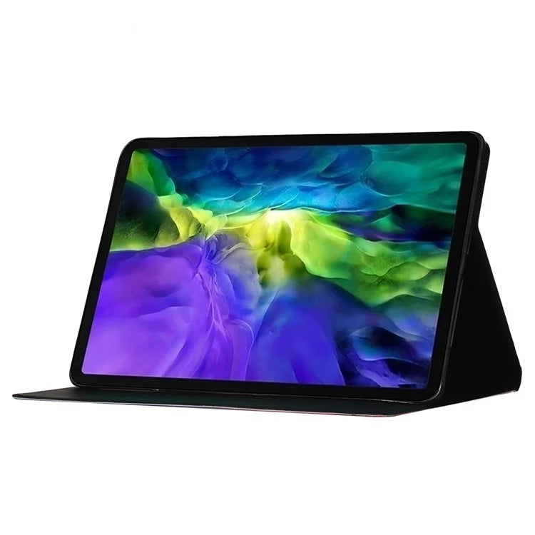 For iPad Pro 11 (2024) Case Pattern Leather Folio Stand Tablet Cover with Card Holder