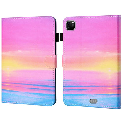 For iPad Pro 11 (2024) Shockproof Case Pattern Print Leather Tablet Cover with Card Holder