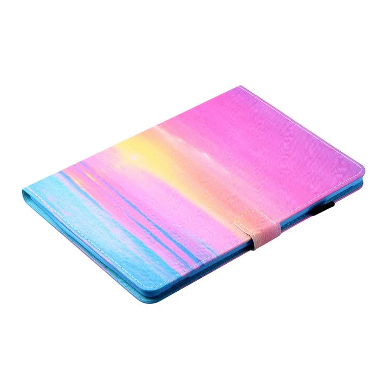 For iPad Pro 11 (2024) Shockproof Case Pattern Print Leather Tablet Cover with Card Holder