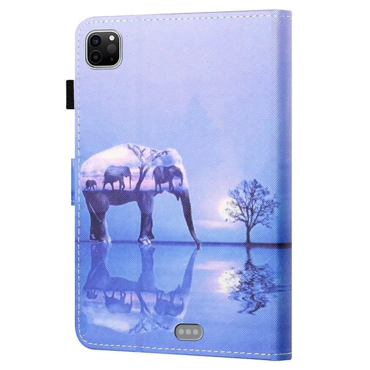 For iPad Pro 11 (2024) Shockproof Case Pattern Print Leather Tablet Cover with Card Holder