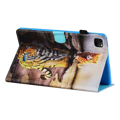 For iPad Pro 11 (2024) Shockproof Case Pattern Print Leather Tablet Cover with Card Holder