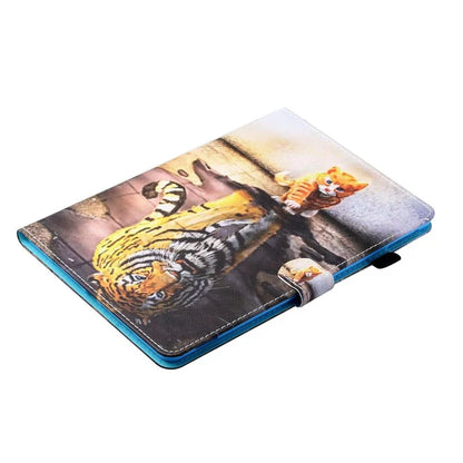 For iPad Pro 11 (2024) Shockproof Case Pattern Print Leather Tablet Cover with Card Holder