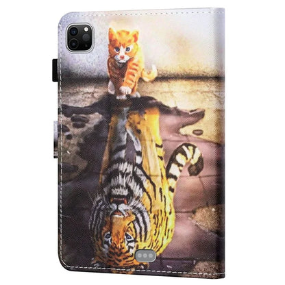For iPad Pro 11 (2024) Shockproof Case Pattern Print Leather Tablet Cover with Card Holder