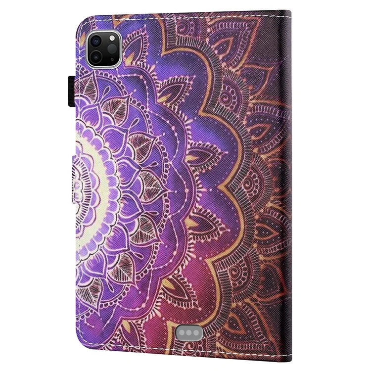 For iPad Pro 11 (2024) Shockproof Case Pattern Print Leather Tablet Cover with Card Holder