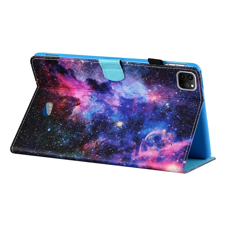 For iPad Pro 11 (2024) Shockproof Case Pattern Print Leather Tablet Cover with Card Holder