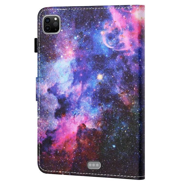 For iPad Pro 11 (2024) Shockproof Case Pattern Print Leather Tablet Cover with Card Holder
