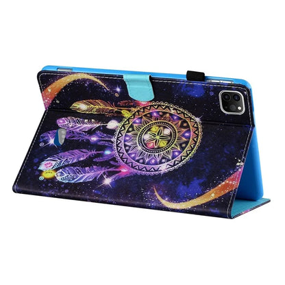 For iPad Pro 11 (2024) Shockproof Case Pattern Print Leather Tablet Cover with Card Holder