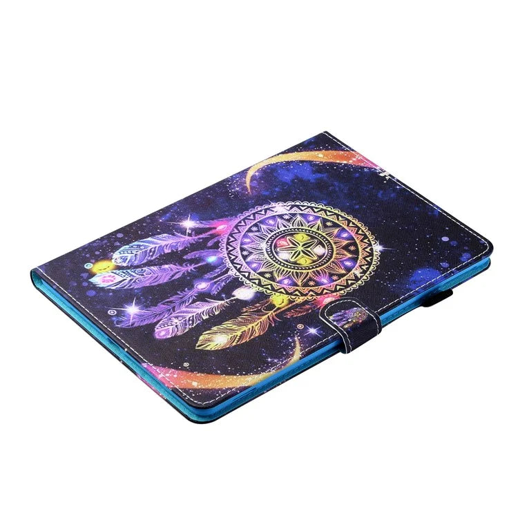 For iPad Pro 11 (2024) Shockproof Case Pattern Print Leather Tablet Cover with Card Holder