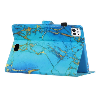 For iPad Pro 11 (2024) Case Pattern PU Leather Tablet Cover with Pencil Holder