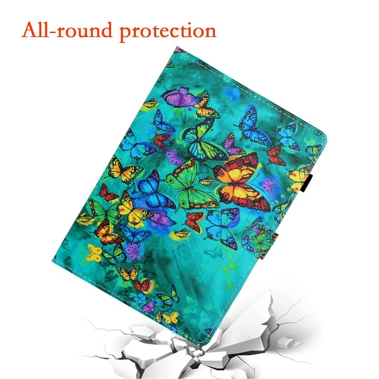 For iPad Pro 11 (2024) Case Pattern Print Shockproof Card Holder Leather Tablet Cover