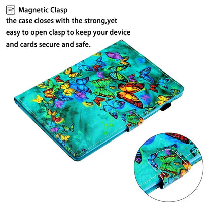 For iPad Pro 11 (2024) Case Pattern Print Shockproof Card Holder Leather Tablet Cover