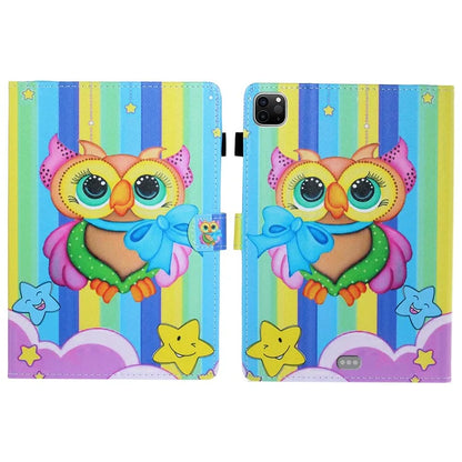 For iPad Pro 11 (2024) Case Pattern Print Shockproof Card Holder Leather Tablet Cover