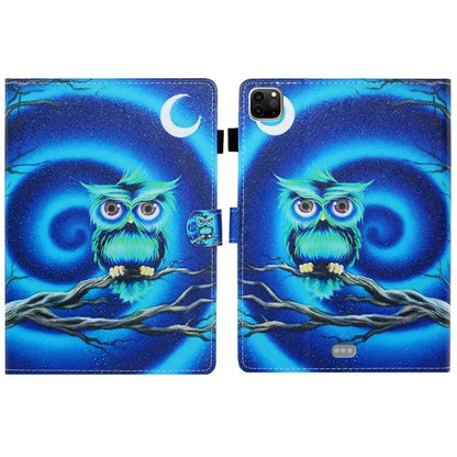 For iPad Pro 11 (2024) Case Pattern Print Shockproof Card Holder Leather Tablet Cover