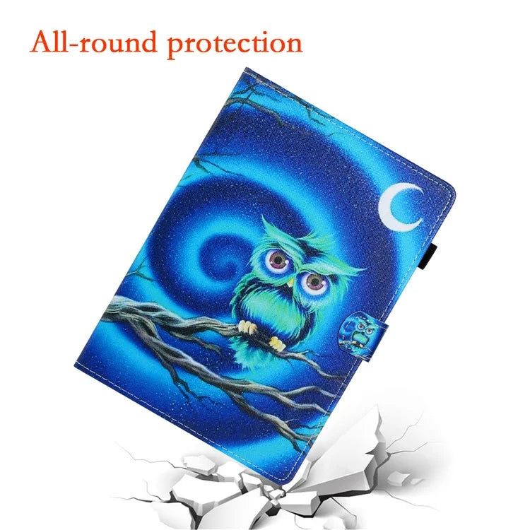 For iPad Pro 11 (2024) Case Pattern Print Shockproof Card Holder Leather Tablet Cover