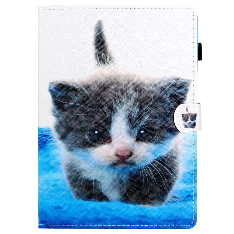 For iPad Pro 11 (2024) Case Pattern Print Shockproof Card Holder Leather Tablet Cover