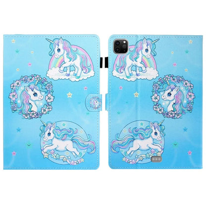 For iPad Pro 11 (2024) Case Pattern Print Shockproof Card Holder Leather Tablet Cover
