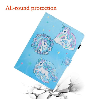 For iPad Pro 11 (2024) Case Pattern Print Shockproof Card Holder Leather Tablet Cover