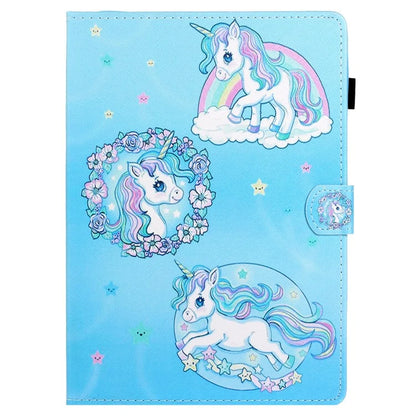 For iPad Pro 11 (2024) Case Pattern Print Shockproof Card Holder Leather Tablet Cover