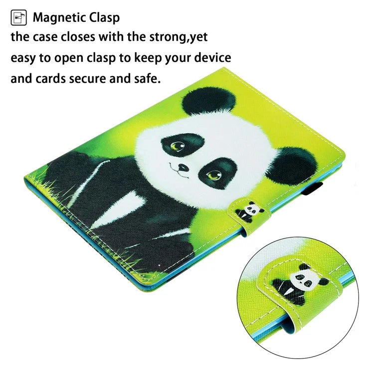 For iPad Pro 11 (2024) Case Pattern Print Shockproof Card Holder Leather Tablet Cover