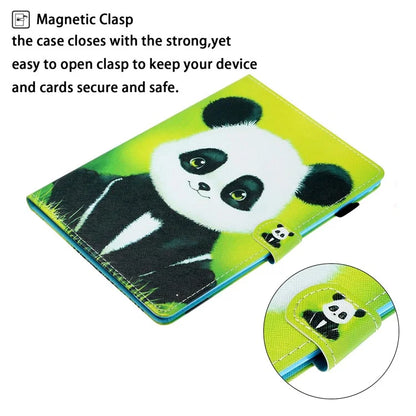 For iPad Pro 11 (2024) Case Pattern Print Shockproof Card Holder Leather Tablet Cover