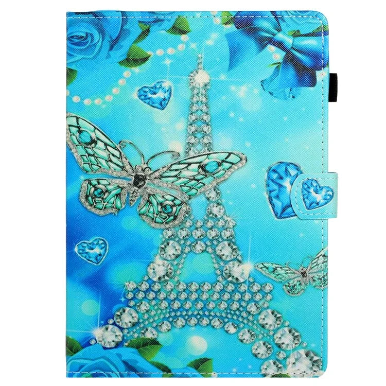 For iPad Pro 11 (2024) Case Pattern Print Shockproof Card Holder Leather Tablet Cover