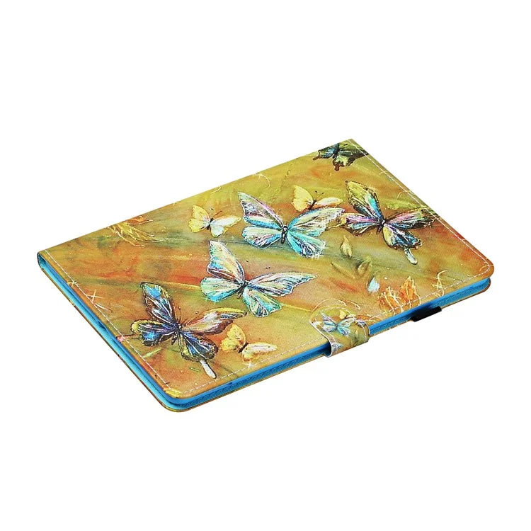 For iPad Pro 11 (2024) Card Slot Case Pattern Print Anti-Scratch Leather Tablet Cover