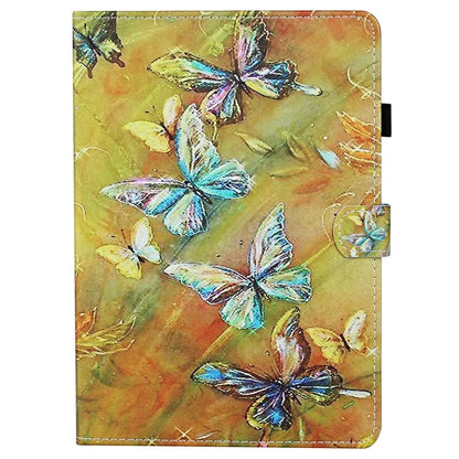 For iPad Pro 11 (2024) Card Slot Case Pattern Print Anti-Scratch Leather Tablet Cover
