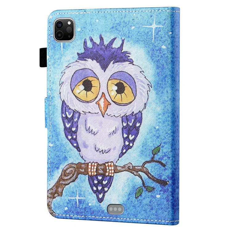 For iPad Pro 11 (2024) Case Pattern Printed Leather Tablet Cover with Card Slots