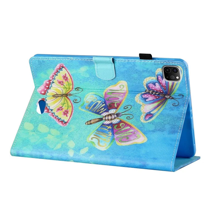 For iPad Pro 11 (2024) Case Pattern Printed Leather Tablet Cover with Card Slots